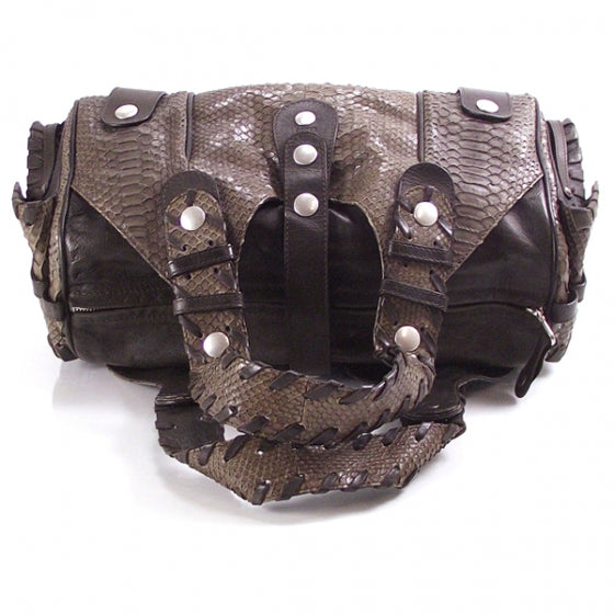 Python Silverado Shoulder Bag Dark Brown