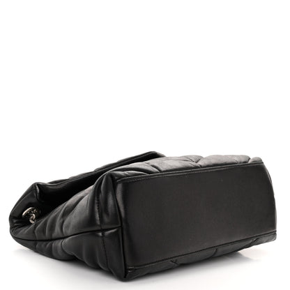 Saint Laurent SAINT LAURENT Lambskin Quilted Small Loulou Puffer Monogram Chain Satchel Black 4 of 9