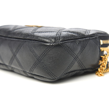 Saint Laurent Grained Lambskin Quilted Mini Becky Double Zip Bag Black 10 of 11