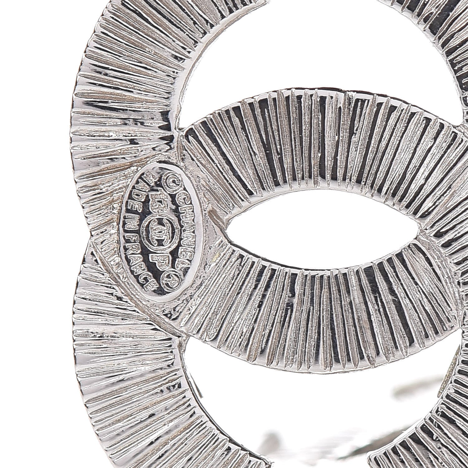 Chanel Baguette Crystal CC Dangle Earrings Silver 4 of 5