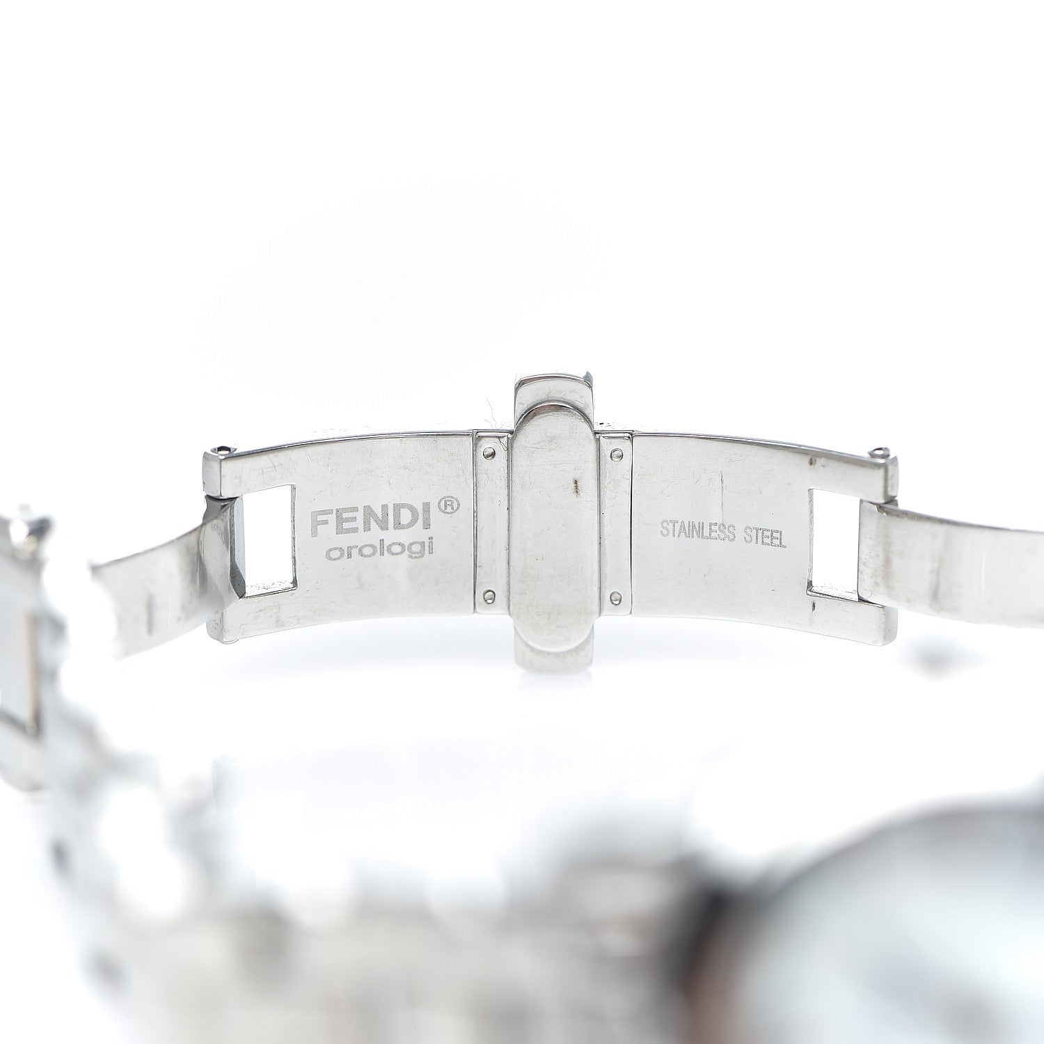 Fendi Stainless Steel Diamond Mother of Pearl 30mm Quartz Watch 5 of 5