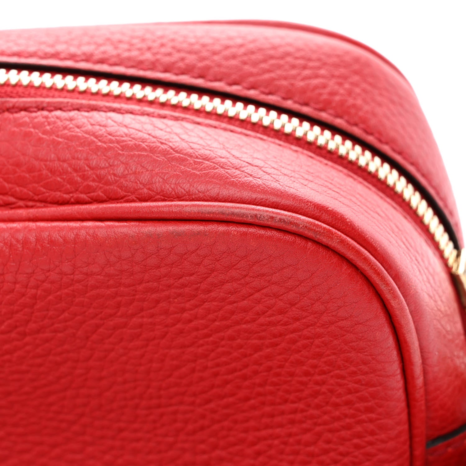 Gucci Pebbled Calfskin Small Soho Disco Bag Tabasco Red 12 of 15