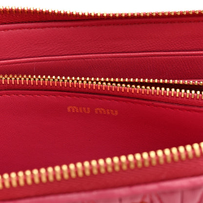 Miu Miu Matelasse Large Zip Around Wallet Peonia 6 of 7