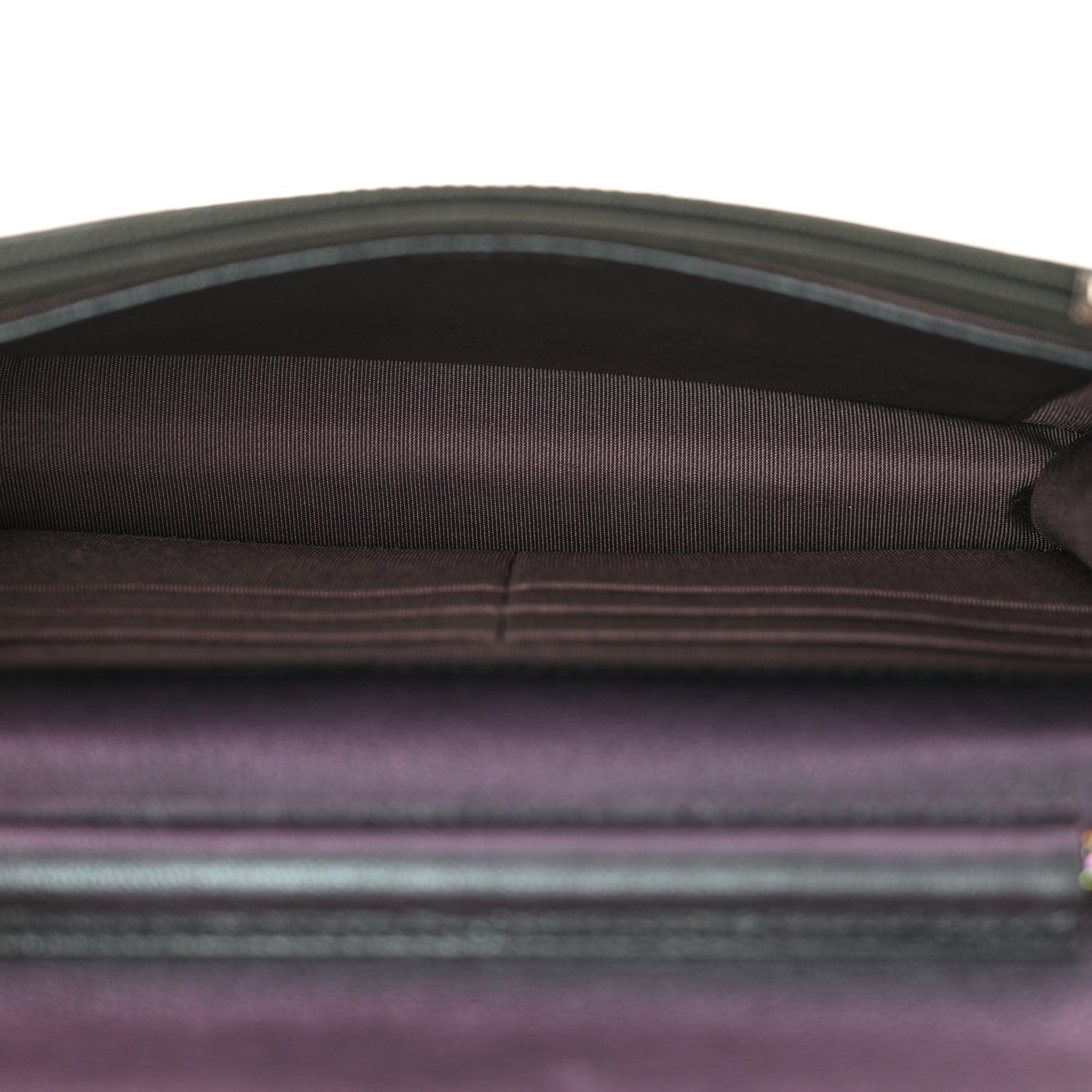 Chanel Iridescent Goatskin Quilted Wallet On Chain WOC Purple 5 of 11