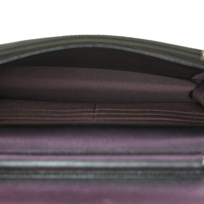 Chanel Iridescent Goatskin Quilted Wallet On Chain WOC Purple 5 of 11