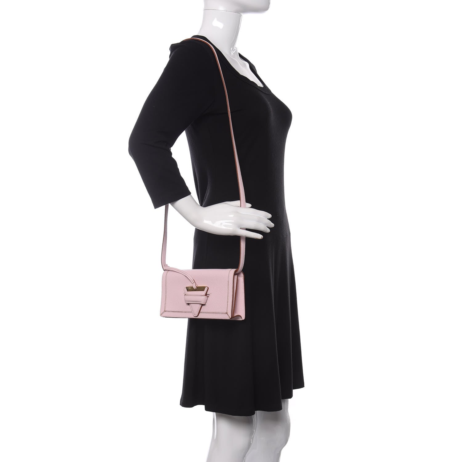 Loewe Grained Calfskin Mini Barcelona Shoulder Bag Rosa 2 of 10
