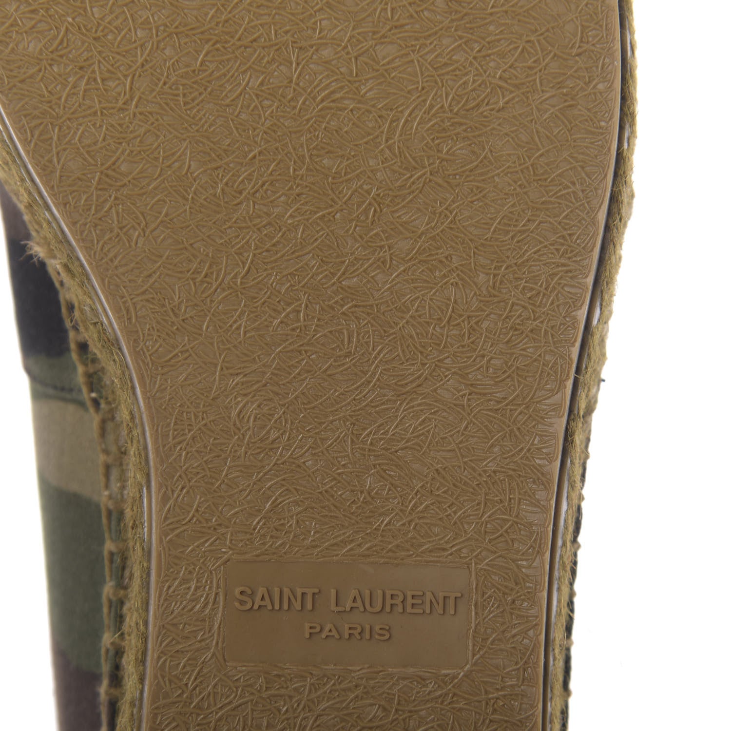 Saint Laurent Canvas Camouflage Espadrilles 40 Kaki Black 9 of 10