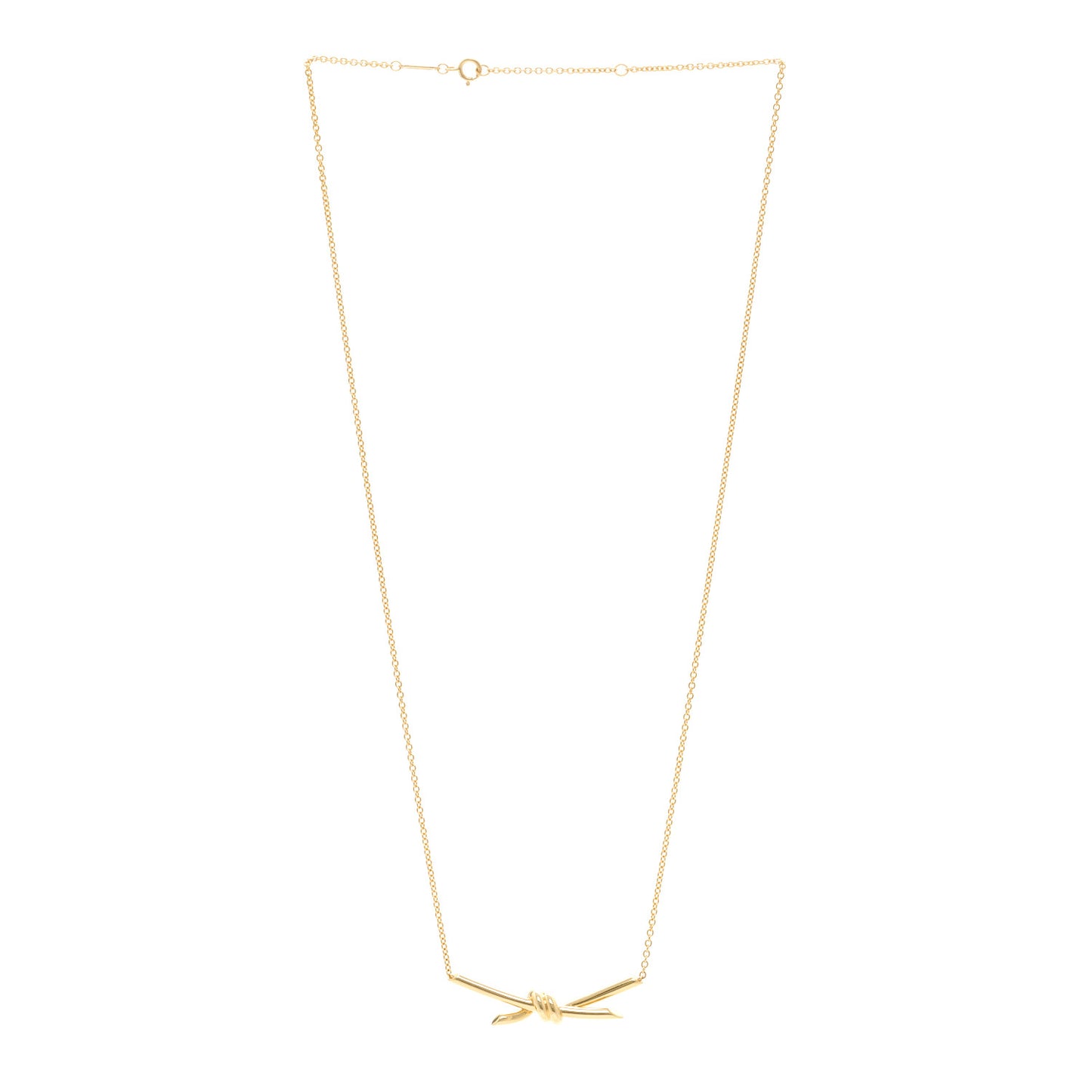 18K Yellow Gold Knot Necklace