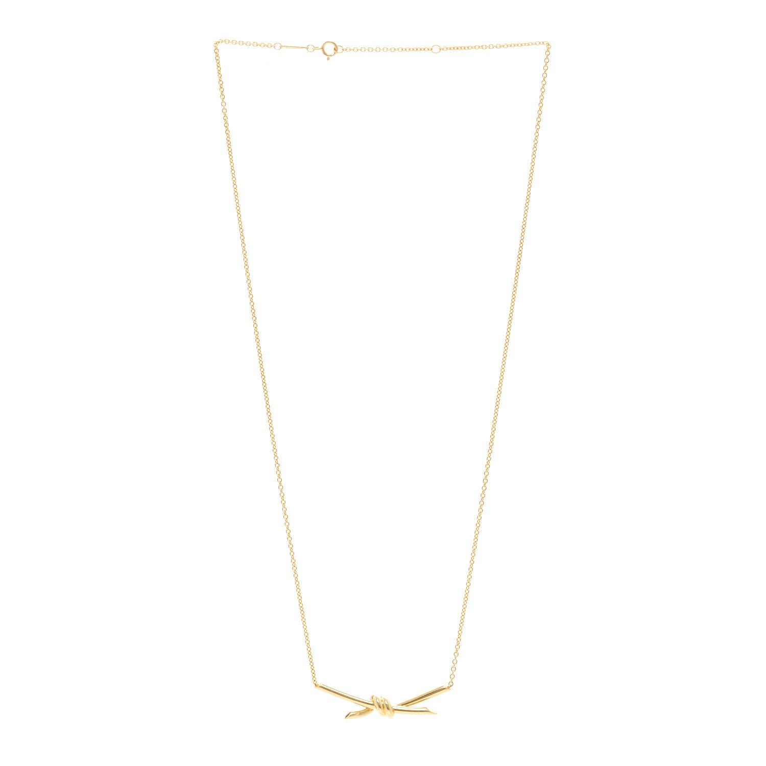 Tiffany 18K Yellow Gold Knot Necklace 3 of 6