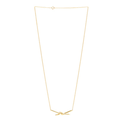 Tiffany 18K Yellow Gold Knot Necklace 3 of 6