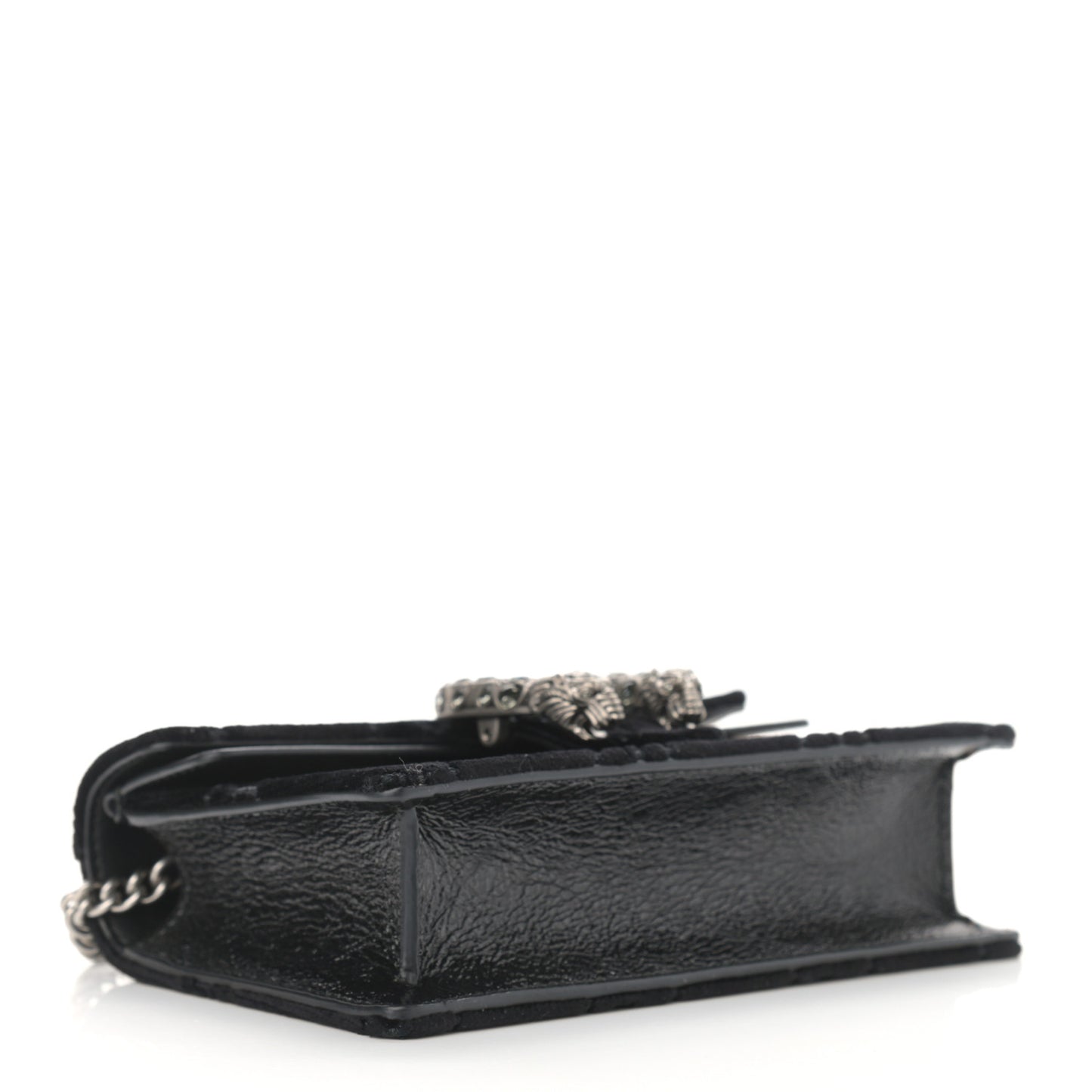Velvet GG Monogram Super Mini Dionysus Shoulder Bag Black
