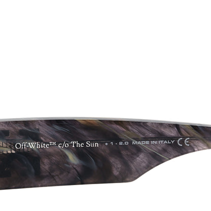 Off-White Acetate Marble Round Sunglasses Grey 6 of 6