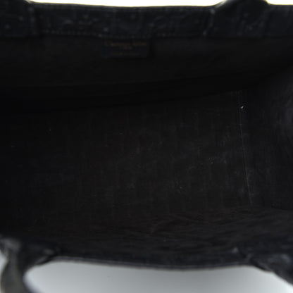 Christian Dior Oblique Calfskin Embossed Medium Book Tote Black 5 of 9