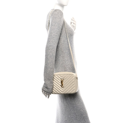 Saint Laurent Calfskin Matelasse Monogram Lou Camera Bag Crema Soft 2 of 10