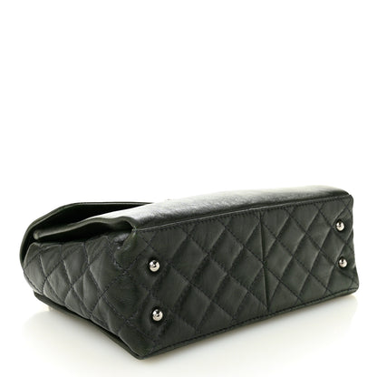 Chanel Calfskin Flap Bag Dark Green 4 of 11