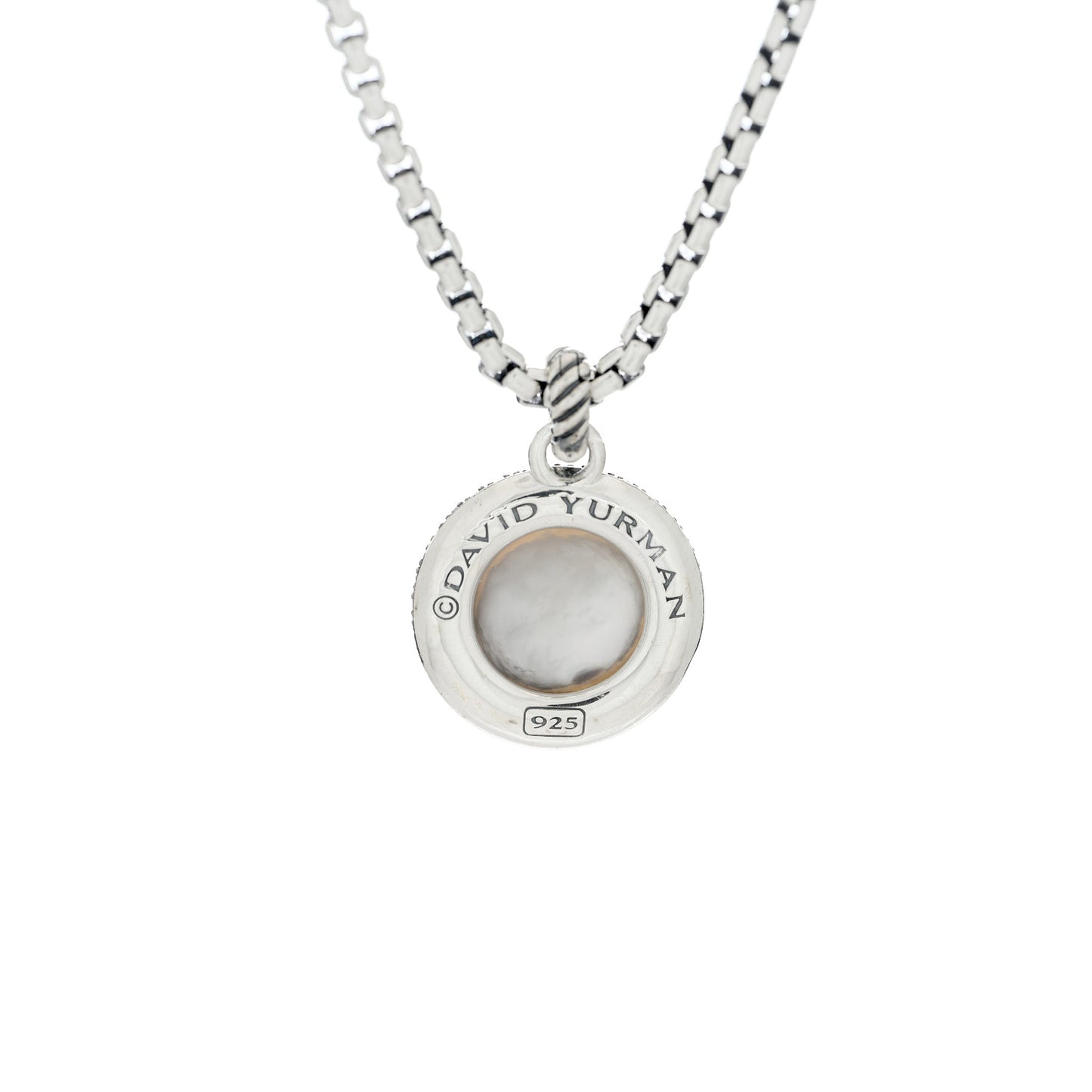 Sterling Silver Diamond Pearl Large Cerise Pendant Necklace