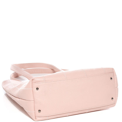 Chanel Caviar Square Stitched Tote Pink 4 of 7
