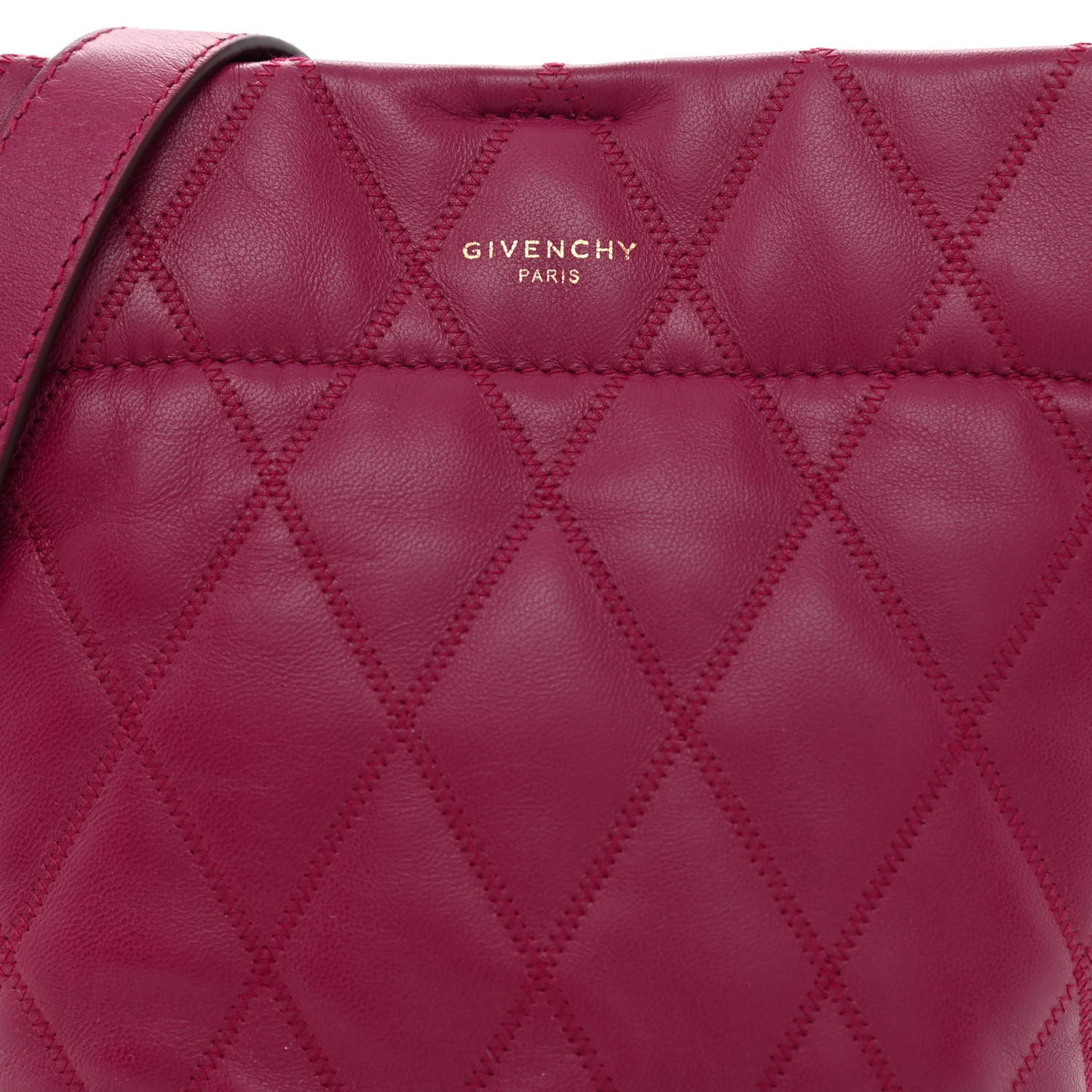 Lambskin Quilted Mini GV Bucket Bag Orchid Purple