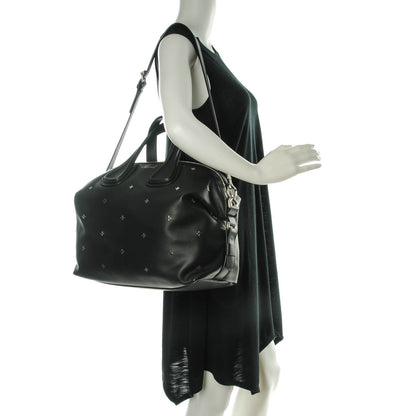 Givenchy Waxy Grained Calfskin Cross Embellished Medium Nightingale Black 2 of 7