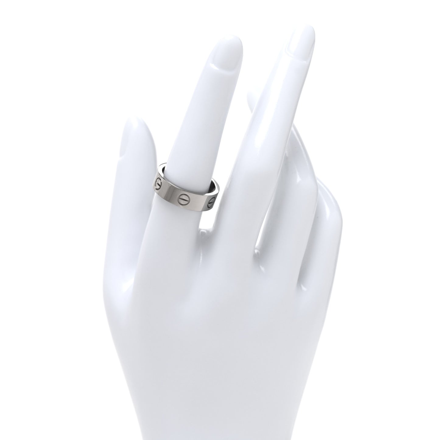 18K White Gold 5.5mm LOVE Ring 57 8