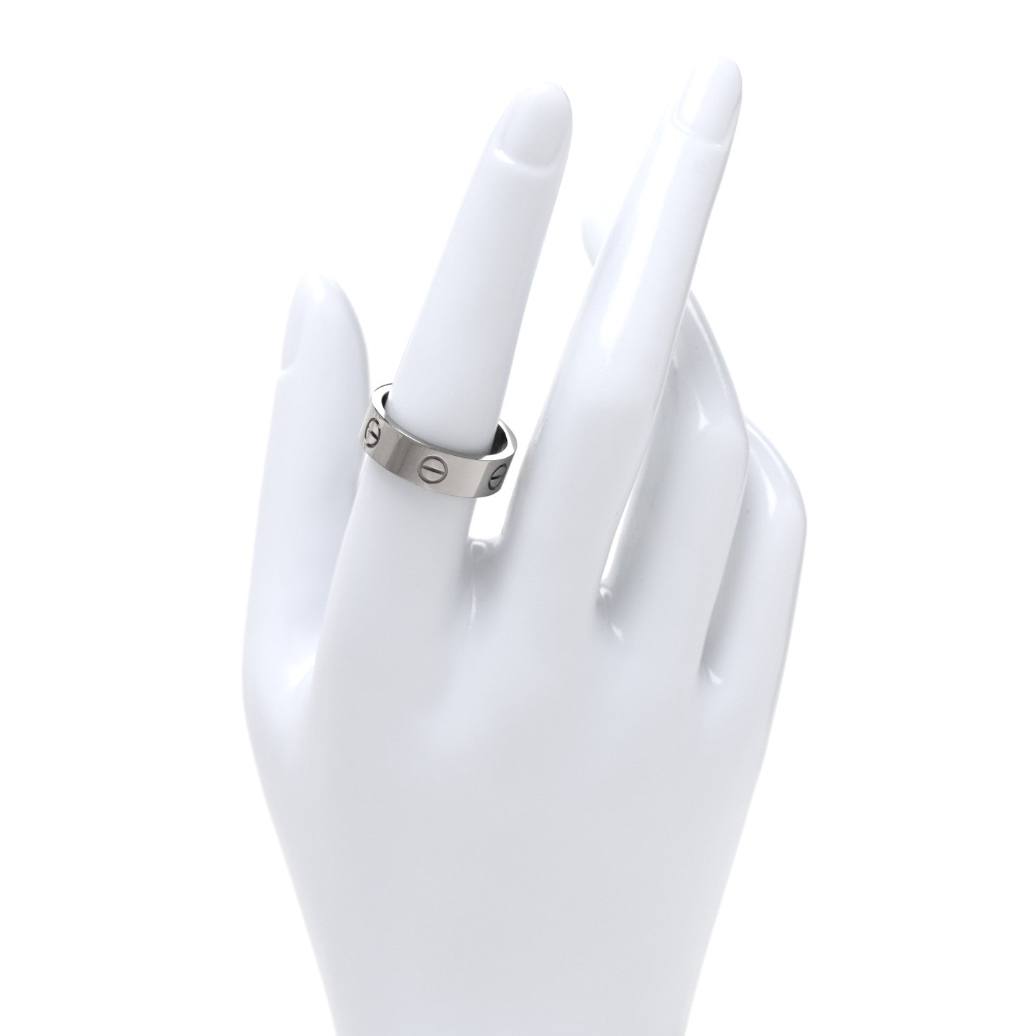 Cartier 18K White Gold 5.5mm LOVE Ring 57 8 2 of 4