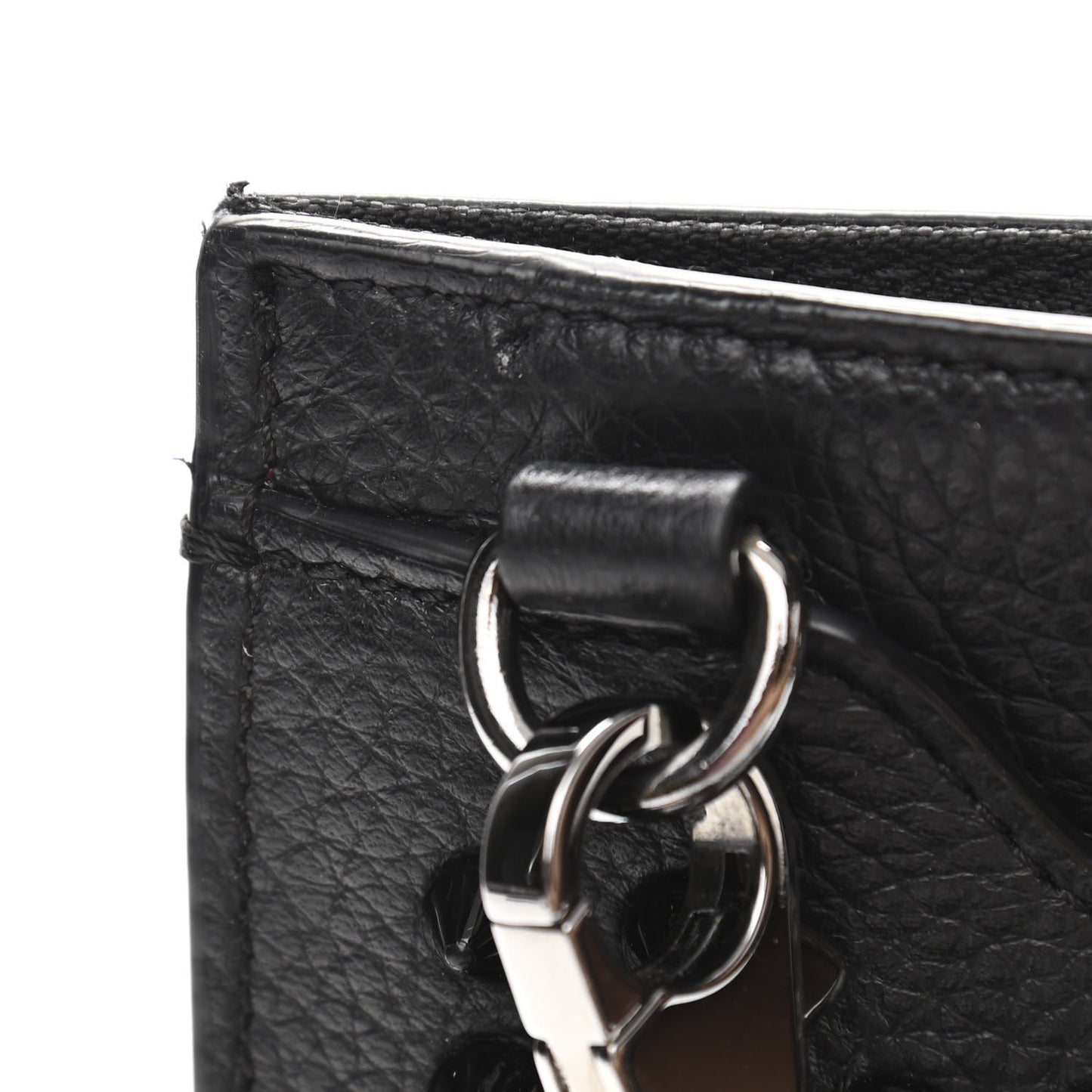Calfskin Studded Skypouch Crossbody Clutch Black