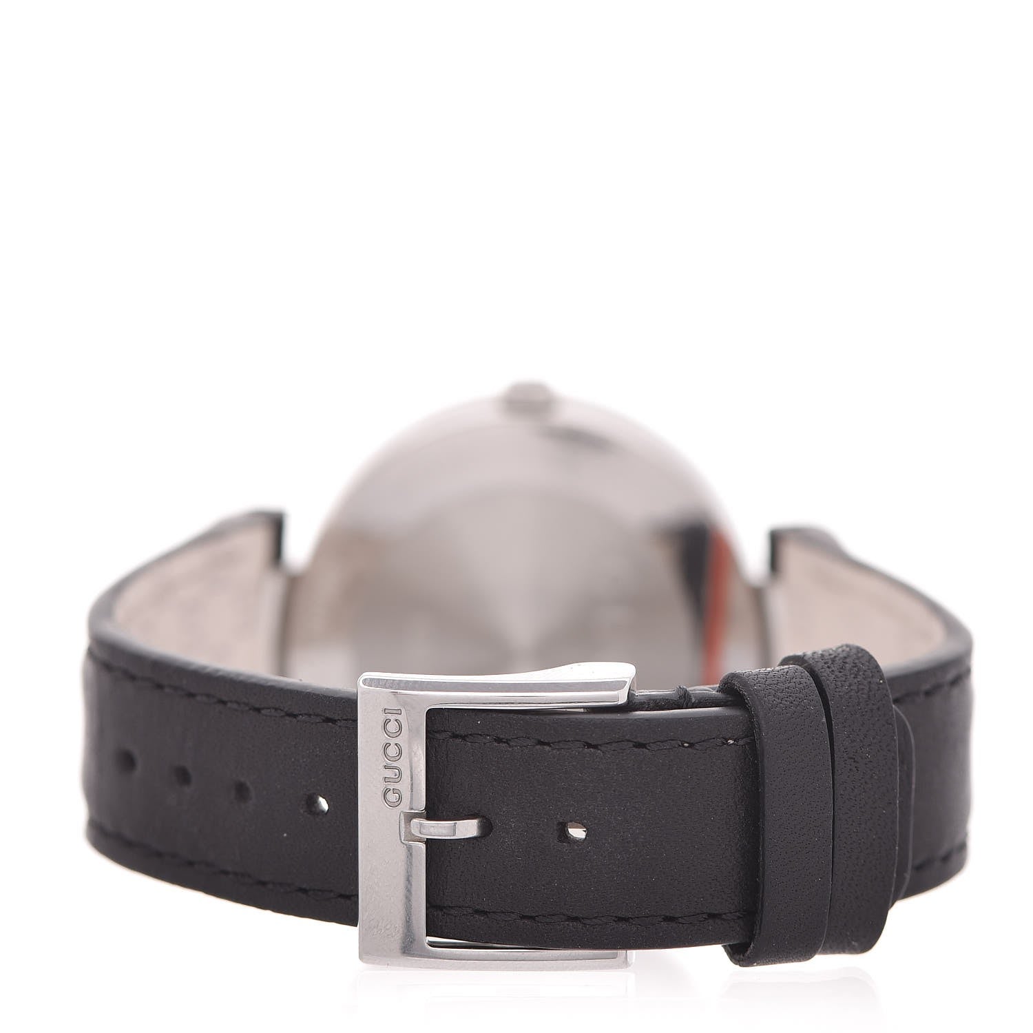 Gucci Stainless Steel Calfskin 37mm Interlocking G Quartz Watch Black 4 of 8