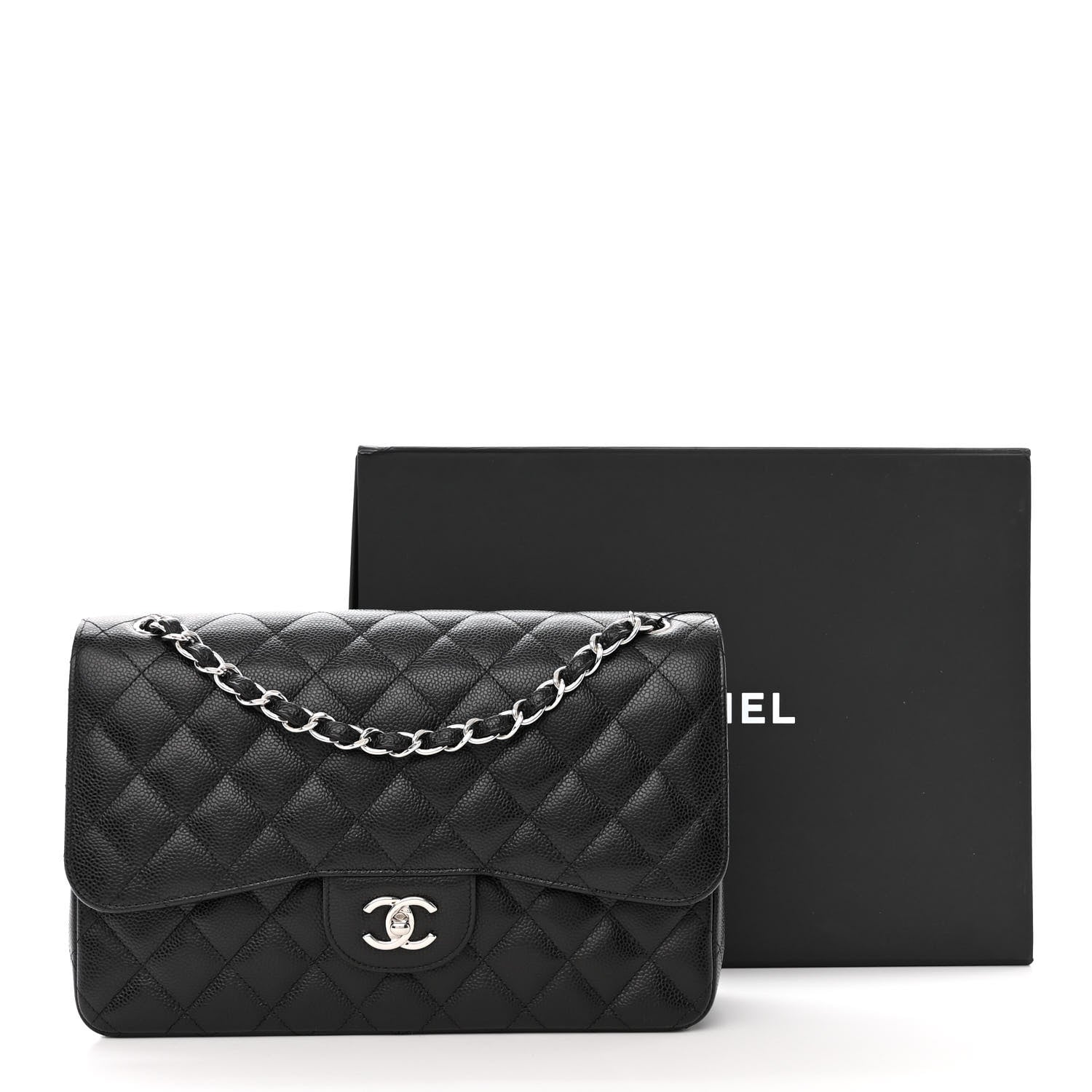 Chanel Caviar Quilted Jumbo Double Flap Black 12 of 12