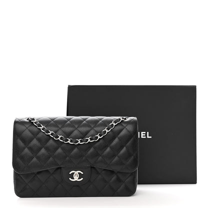 Chanel Caviar Quilted Jumbo Double Flap Black 12 of 12