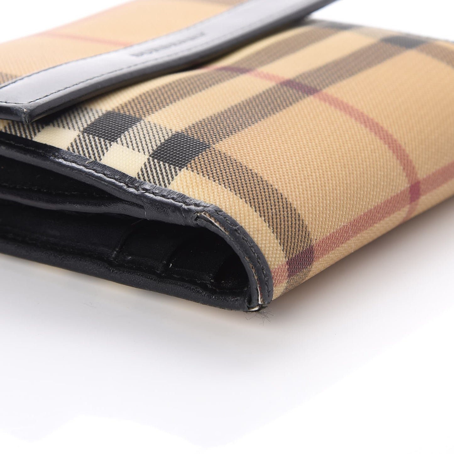 House Check Compact Wallet Black