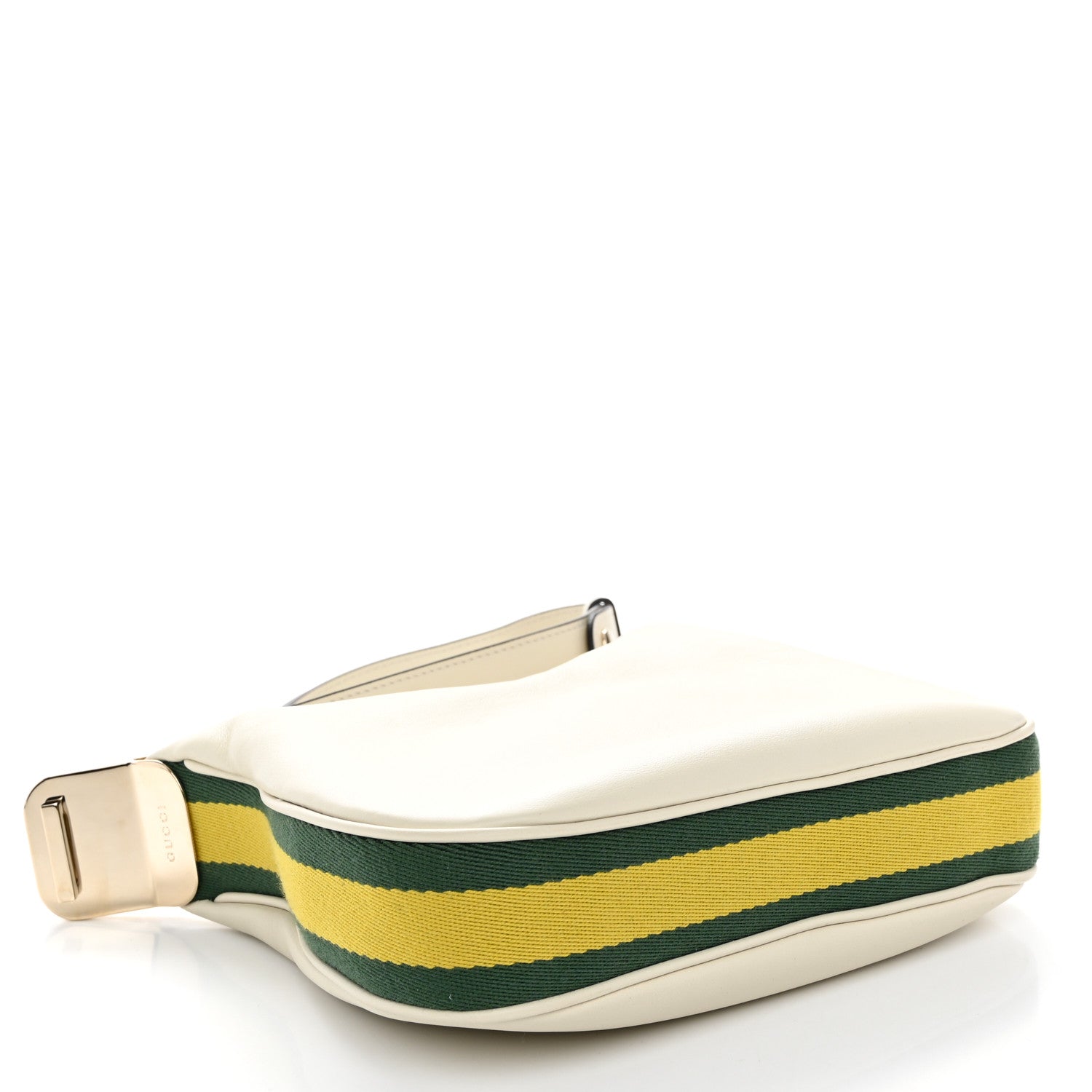 Gucci Aria Calfskin Web Small Attache Shoulder Bag White 4 of 10