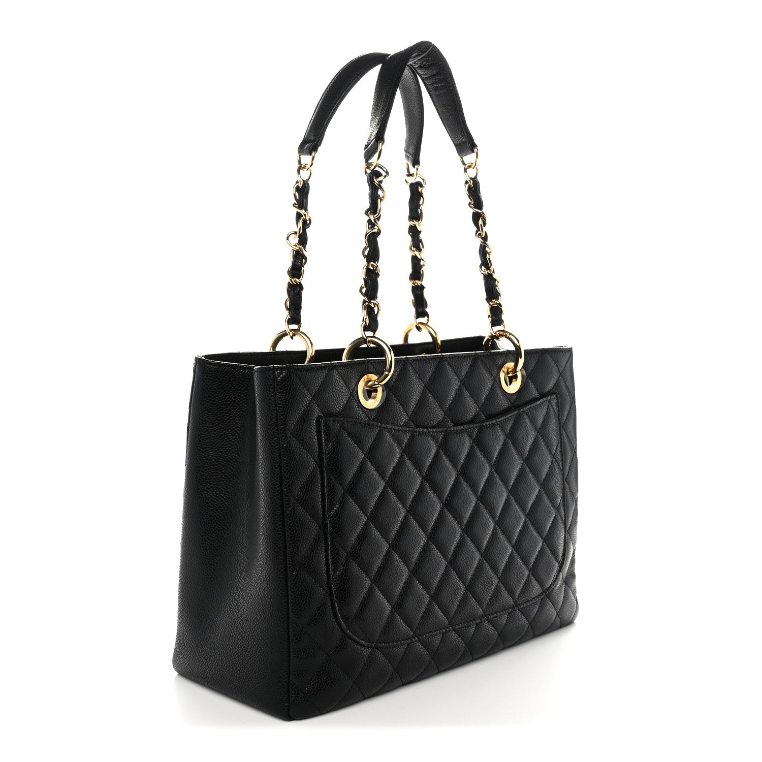 Chanel Caviar Quilted Grand Shopping Tote GST Black 3 of 10