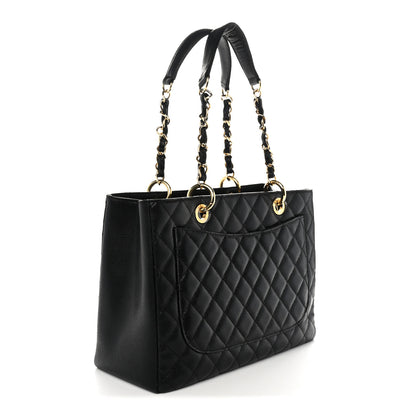 Chanel Caviar Quilted Grand Shopping Tote GST Black 3 of 10
