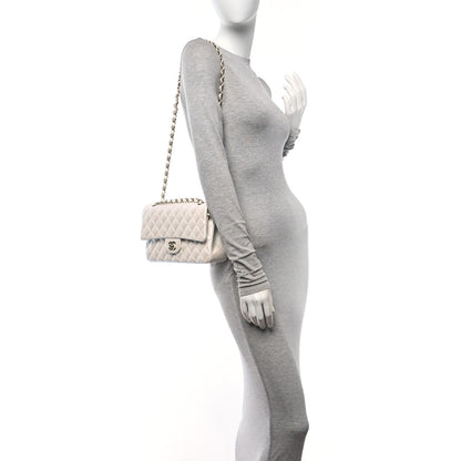 Chanel Iridescent Calfskin Quilted Medium Double Flap White 3 of 11