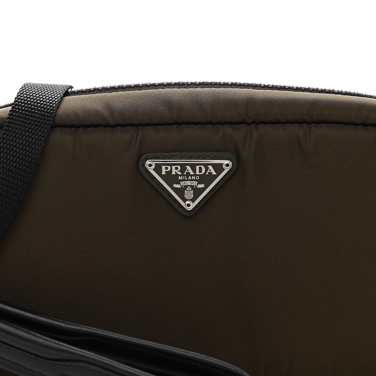 Prada Tessuto Soft Nylon Small Convertible Crossbody Wristlet Mimetico Black 8 of 11