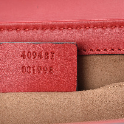 Gucci Calfskin Small Padlock Shoulder Bag New Rosette Hibiscus Red 7 of 9