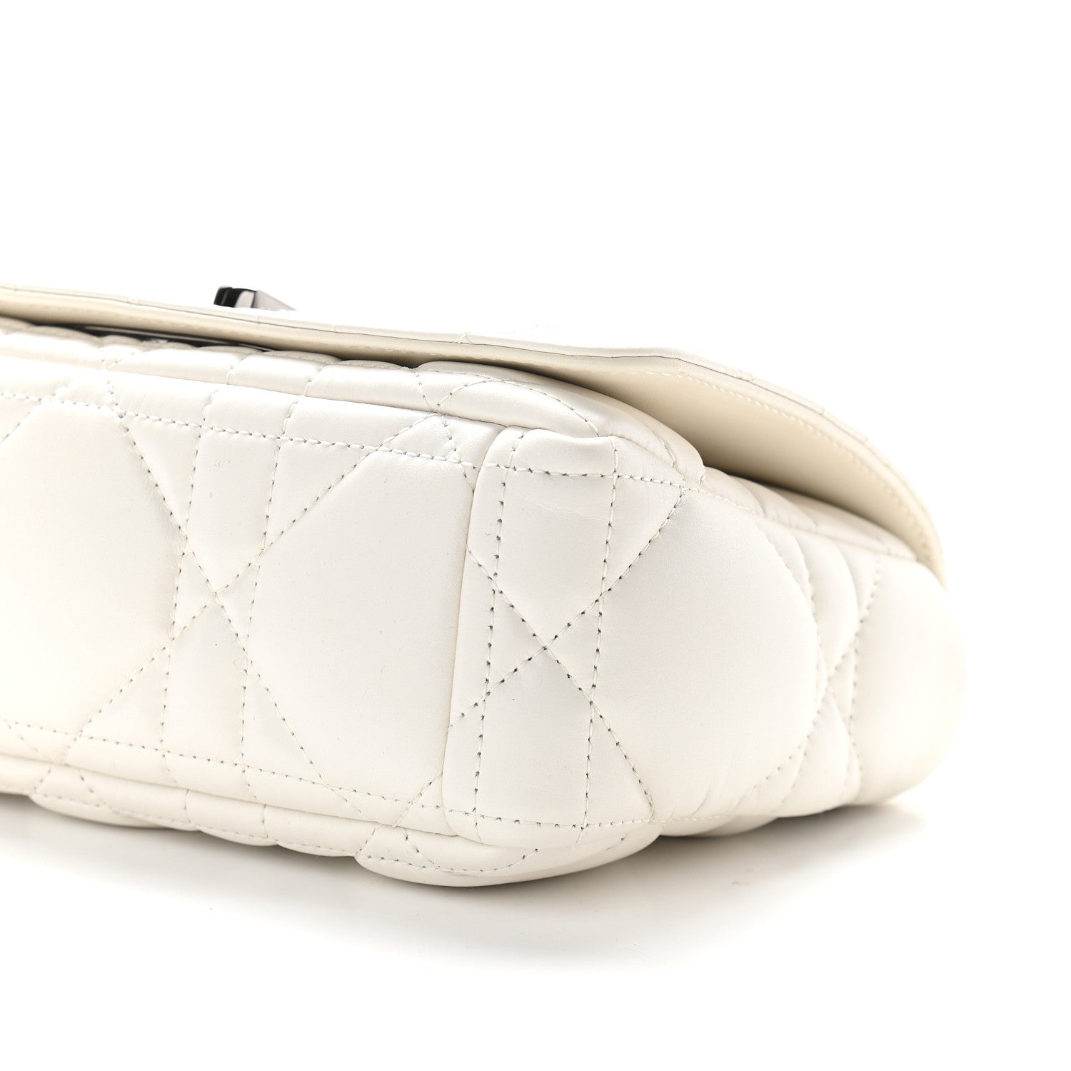 Christian Dior Lambskin Macrocannage Small Dior Caro Bag Ivory 9 of 9
