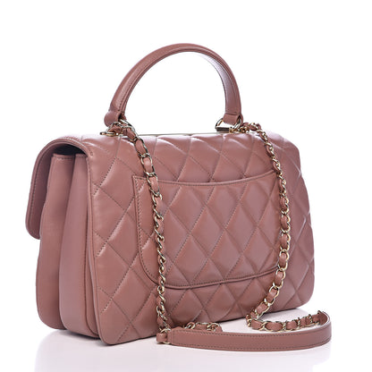 Chanel Lambskin Quilted Medium Trendy CC Flap Dual Handle Bag Pink 3 of 10