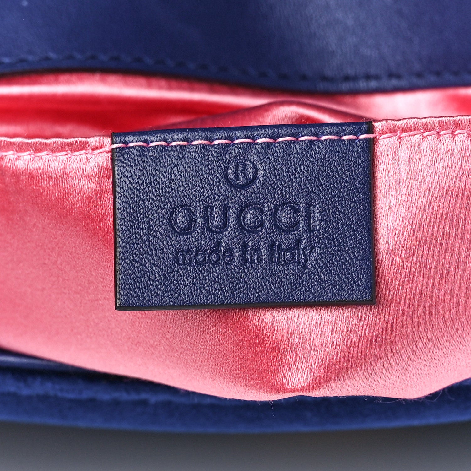 Gucci Velvet Matelasse Mini GG Marmont Shoulder Bag Cobalt Blue 6 of 13