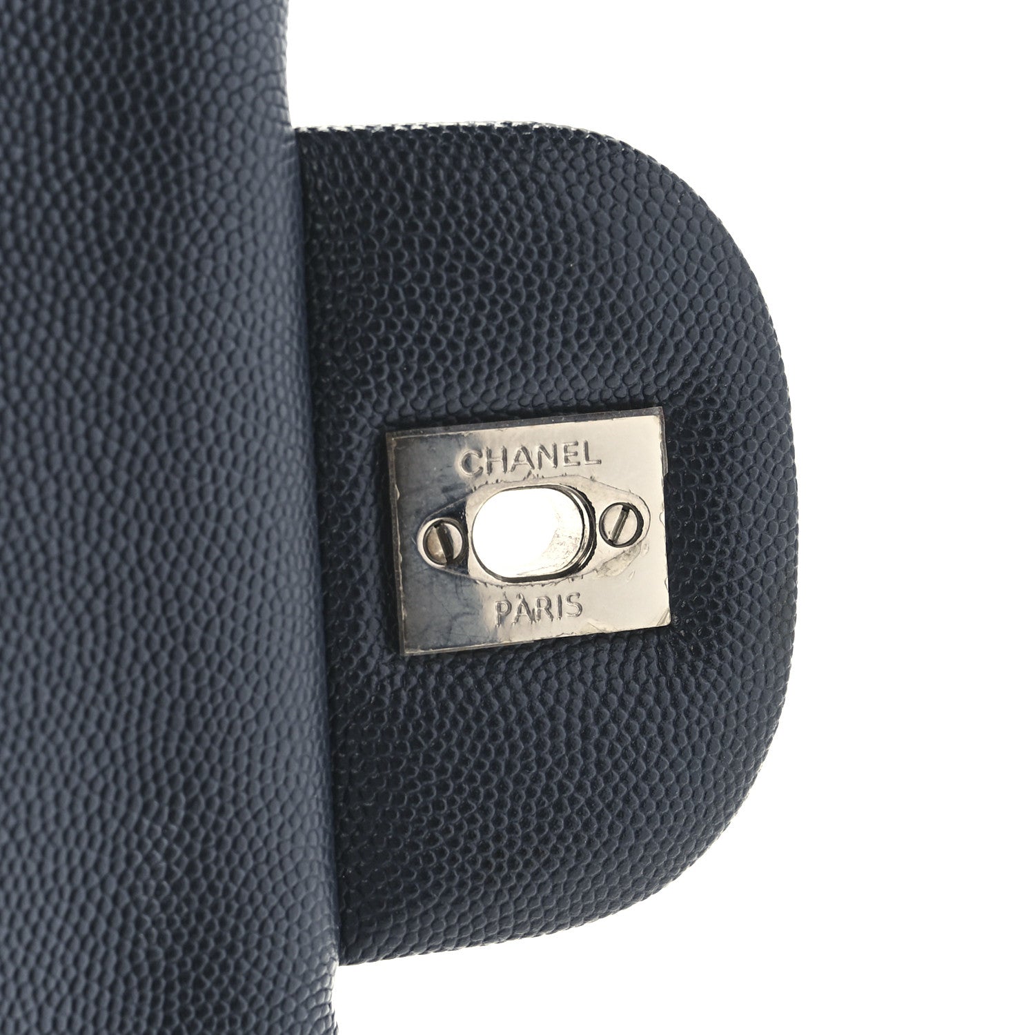 Chanel Caviar Quilted Jumbo Double Flap Navy Blue 7 of 12