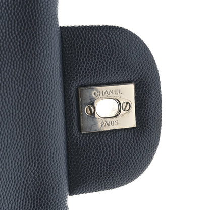 Chanel Caviar Quilted Jumbo Double Flap Navy Blue 7 of 12