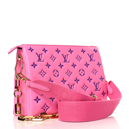 Louis Vuitton Lambskin Embossed Monogram Vuittamins Coussin PM Rose Violet 3 of 7