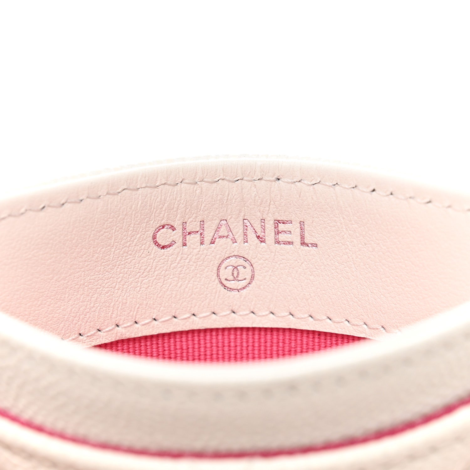 Chanel Caviar Quilted Chanel 19 Card Holder White Pink 6 of 9