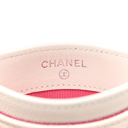 Chanel Caviar Quilted Chanel 19 Card Holder White Pink 6 of 9