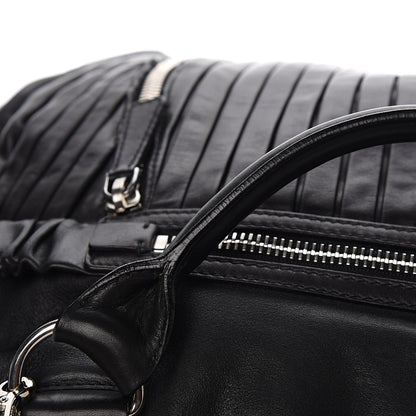 Miu Miu Nappa Plisse Zip Satchel Black 9 of 11