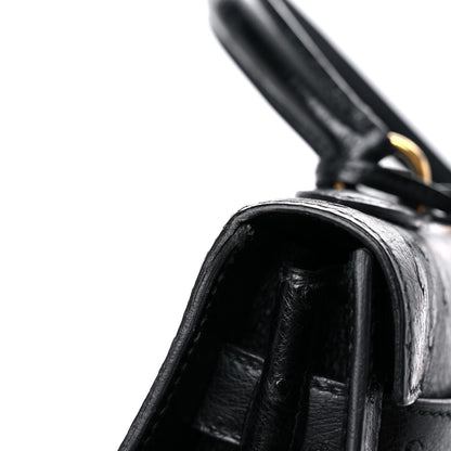 Hermes Ostrich Kelly Sellier 32 Black 19 of 24