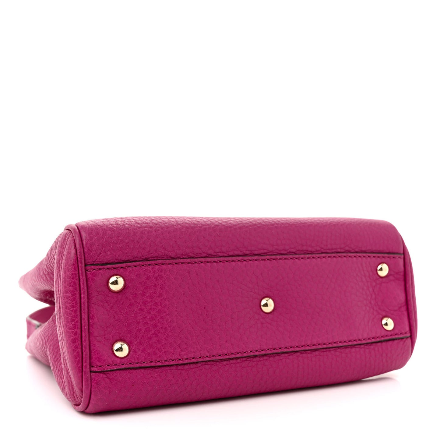 Calfskin Mini Bamboo Shopper Tote Bright Bougainvillea