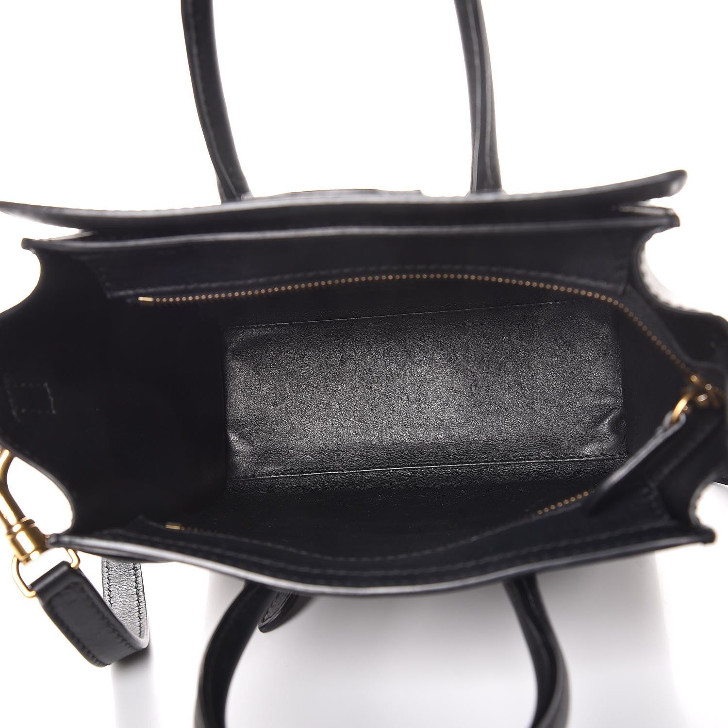 Celine Smooth Calfskin Nano Luggage Black 5 of 7