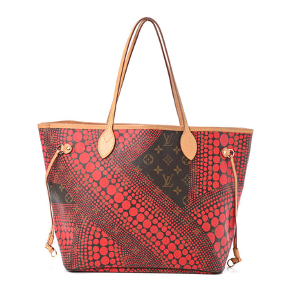 Louis Vuitton Monogram Kusama Waves Neverfull MM Red 1 of 9