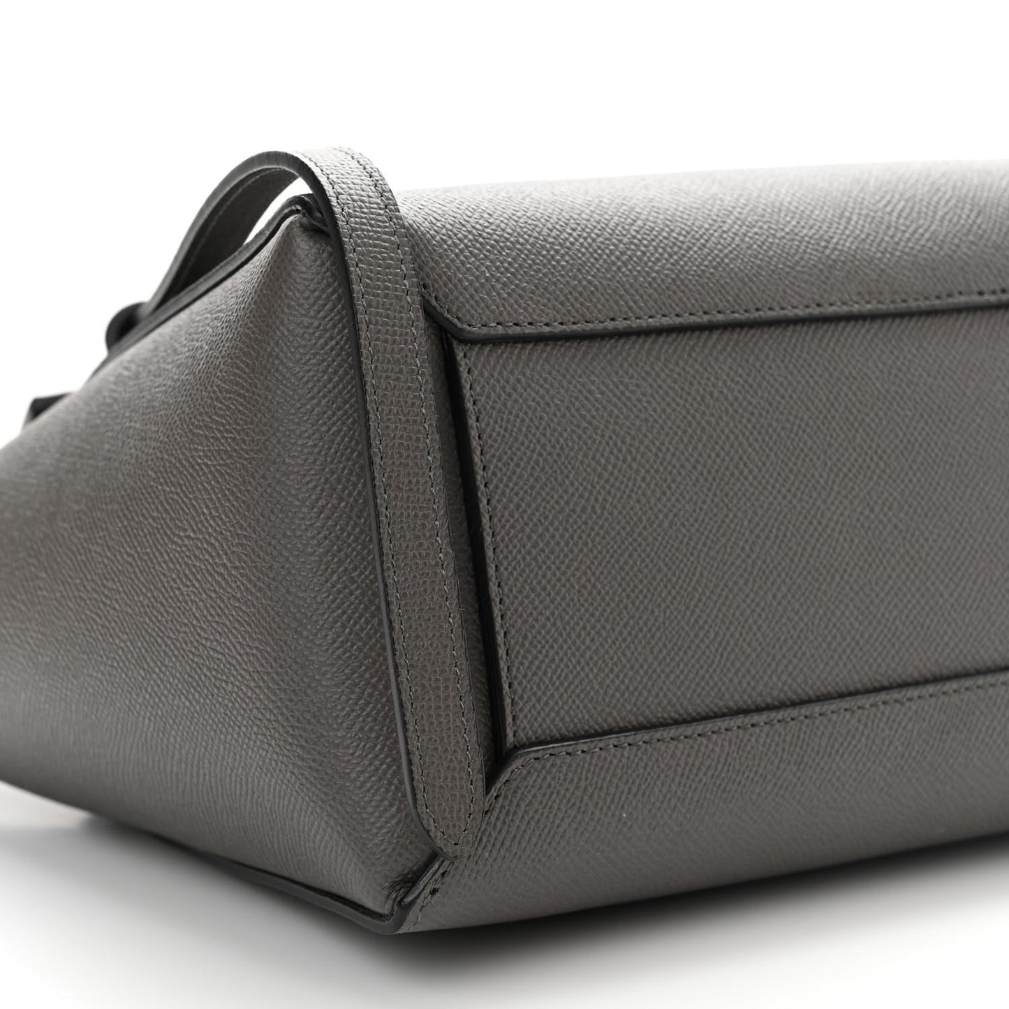 Grained Calfskin Micro Belt Bag Grey